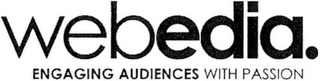 WEBEDIA. ENGAGING AUDIENCES WITH PASSION logo