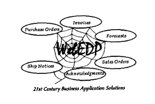 WEBEDP 21ST CENTURY BUSINESS APPLICATION SOLUTIONS PURCHASE ORDERS INVOICES FORECASTS SHIP NOTICES ACKNOWLEDGEMENTS SALES ORDERS logo
