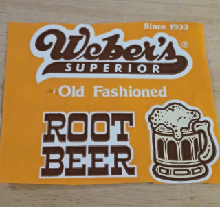WEBER'S SUPERIOR OLD FASHIONED ROOT BEER SINCE 1933 logo