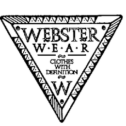 WEBSTER W E A R CLOTHES WITH DEFINITION W logo