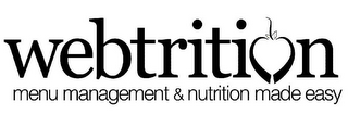 WEBTRITION MENU MANAGEMENT & NUTRITION MADE EASY logo
