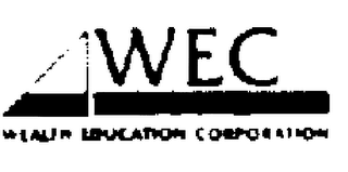 WEC WEALTH EDUCATION CORPORATION "CREATING WEALTH THROUGH EDUCATION" logo
