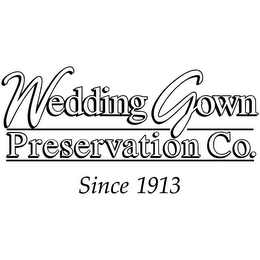 WEDDING GOWN PRESERVATION CO. SINCE 1913 logo
