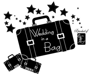 WEDDING IN A BAG A PRODUCT OF EVENTS BY MARIEL HIS HERS logo