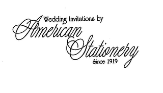 WEDDING INVITATIONS BY AMERICAN STATIONERY SINCE 1919 logo