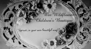 WEE WILDFLOWER CHILDREN'S BOUTIQUE "SPROUT...IN YOUR OWN BEAUTIFUL WAY" logo