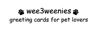 WEE3WEENIES GREETING CARDS FOR PET LOVERS logo