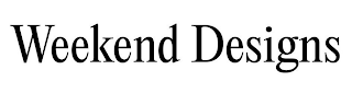 WEEKEND DESIGNS logo