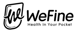 WEFINE HEALTH IN YOUR POCKET WE logo