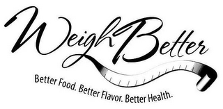 WEIGH BETTER BETTER FOOD. BETTER FLAVOR. BETTER HEALTH logo