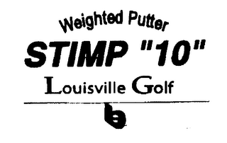 WEIGHTED PUTTER STIMP "10" LOUISVILLE GOLF logo