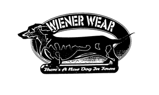 WEINER WEAR THERE'S A NEW DOG IN TOWN logo