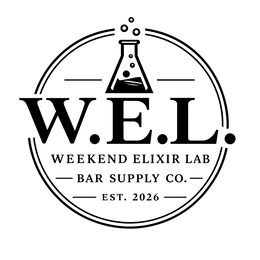 W.E.L. WEEKEND ELIXIR LAB BAR SUPPLY CO. EST. 2026 logo