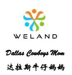 WELAND, DALLAS COWBOYS MOM logo