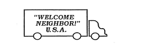 "WELCOME NEIGHBOR!" U.S.A. logo