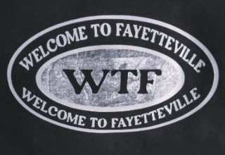 WELCOME TO FAYETTEVILLE WTF WELCOME TO FAYETTEVILLE logo