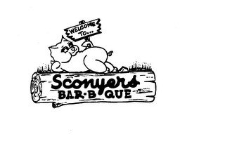 WELCOME TO SCONYERS BAR-BQUE logo