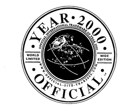 WELCOME TO THE FUTURE...YEAR 2000 OFFICIAL WORLD LIMITED WIDE EDITION OFFICIAL INTERNATIONAL TRADEMARK OF YEAR 2000 WWW.OFFICIAL-SITE-YEAR2000.COM logo