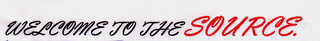 WELCOME TO THE SOURCE. logo