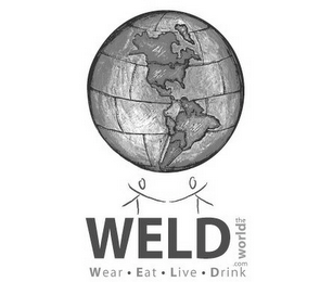 WELD THE WORLD .COM WEAR · EAT · LIVE · DRINK logo