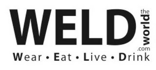 WELD THE WORLD .COM WEAR · EAT · LIVE · DRINK logo
