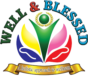 WELL & BLESSED A HOLISTIC APPROACH TO WELLNESS. logo