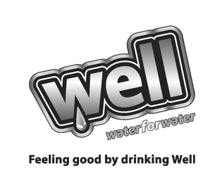 WELL WATERFORWATER FEELING GOOD BY DRINKING WELL logo
