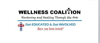 WELLNESS COALITION NURTURING AND HEALING THROUGH THE ARTS GET EDUCATED & GET INVOLVED HAVE YOU BEEN TESTED? HIV AIDS logo