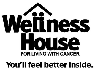WELLNESS HOUSE FOR LIVING WITH CANCER YOU'LL FEEL BETTER INSIDE. logo