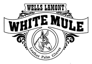 WELLS LAMONT WHITE MULE LEATHER PALM GLOVES logo