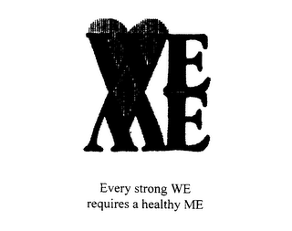 WEME EVERY STRONG WE REQUIRES A HEALTHY ME logo