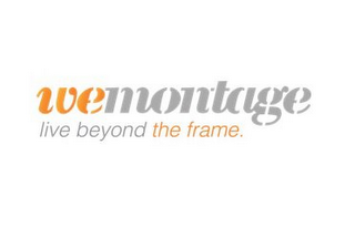 WEMONTAGE LIVE BEYOND THE FRAME. logo