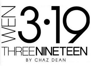WEN 3·19 THREENINETEEN BY CHAZ DEAN logo