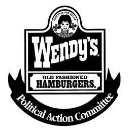 WENDY'S OLD FASHIONED HAMBURGERS. POLITICAL ACTION COMMITTEE QUALITY IS OUR RECIPE logo