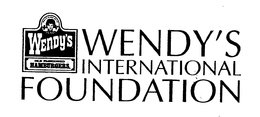 WENDY'S OLD FASHIONED HAMBURGERS WENDY'S INTERNATIONAL FOUNDATION QUALITY IS OUR RECIPE logo