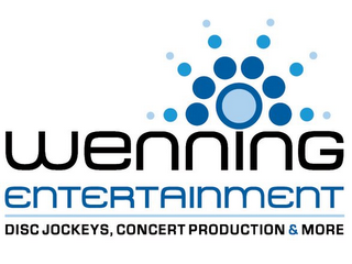 WENNING ENTERTAINMENT DISC JOCKEYS, CONCERT PRODUCTION & MORE logo