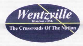 WENTZVILLE MISSOURI-USA THE CROSSROADS OF THE NATION logo