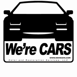 WE'RE CARS WWW.WERECARS.COM COLOR AND RESTORATION SERVICES, LLC logo