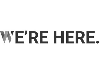 WE'RE HERE. logo