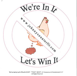 WE'RE IN IT LET'S WIN IT WWW.JOHNNYCOUNTER.COM logo