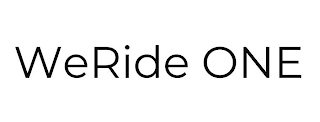 WERIDE ONE logo