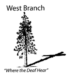 WEST BRANCH "WHERE THE DEAF HEAR" logo