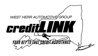 WEST HERR AUTOMOTIVE GROUP CREDITLINK YOUR KEY TO FAST CREDIT ASSISTANCE logo
