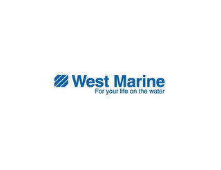 WEST MARINE FOR YOUR LIFE ON THE WATER logo