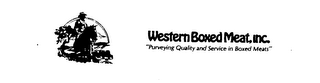 WESTERN BOXED MEAT, INC. "PURVEYING QUALITY AND SERVICE IN BOXED MEATS" logo
