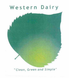 WESTERN DAIRY "CLEAN, GREEN AND SIMPLE" logo