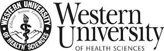 ·WESTERN UNIVERSITY· OF HEALTH SCIENCES EDUCARE SANARE CONIUNCTIM WESTERN UNIVERSITY OF HEALTH SCIENCES logo