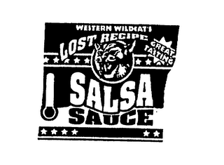 WESTERN WILDCAT'S LOST RECIPE GREAT TASTING SALSA SAUCE logo