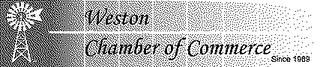 WESTON CHAMBER OF COMMERCE SINCE 1989 logo