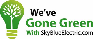 WE'VE GONE GREEN WITH SKYBLUEELECTRIC.COM logo